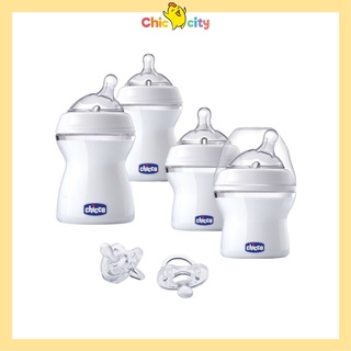 Bình Sữa CHICCO Pisa Natural Feeling Núm Nghiêng Cổ Rộng Cho Bé Từ 0 - Trên 6 Tháng Tuổi