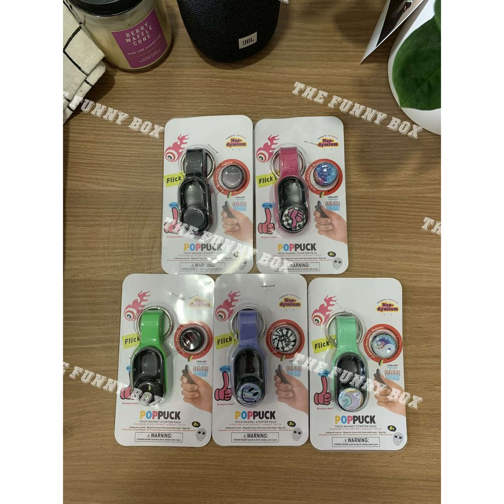 Mẫu mới Đồ Chơi Poppuck Fidget Spinner Bằng Silicon Hạt Nam Châm Móc Khóa Pop puck giảm stress từ tính