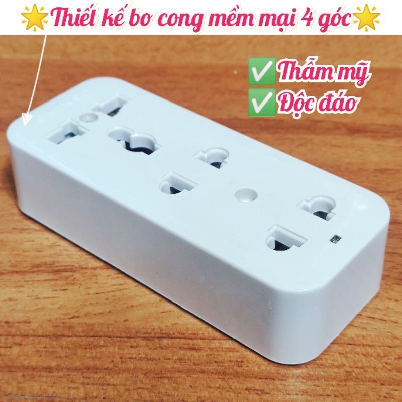 Ổ cắm 3 cửa chống vỡ ominsu