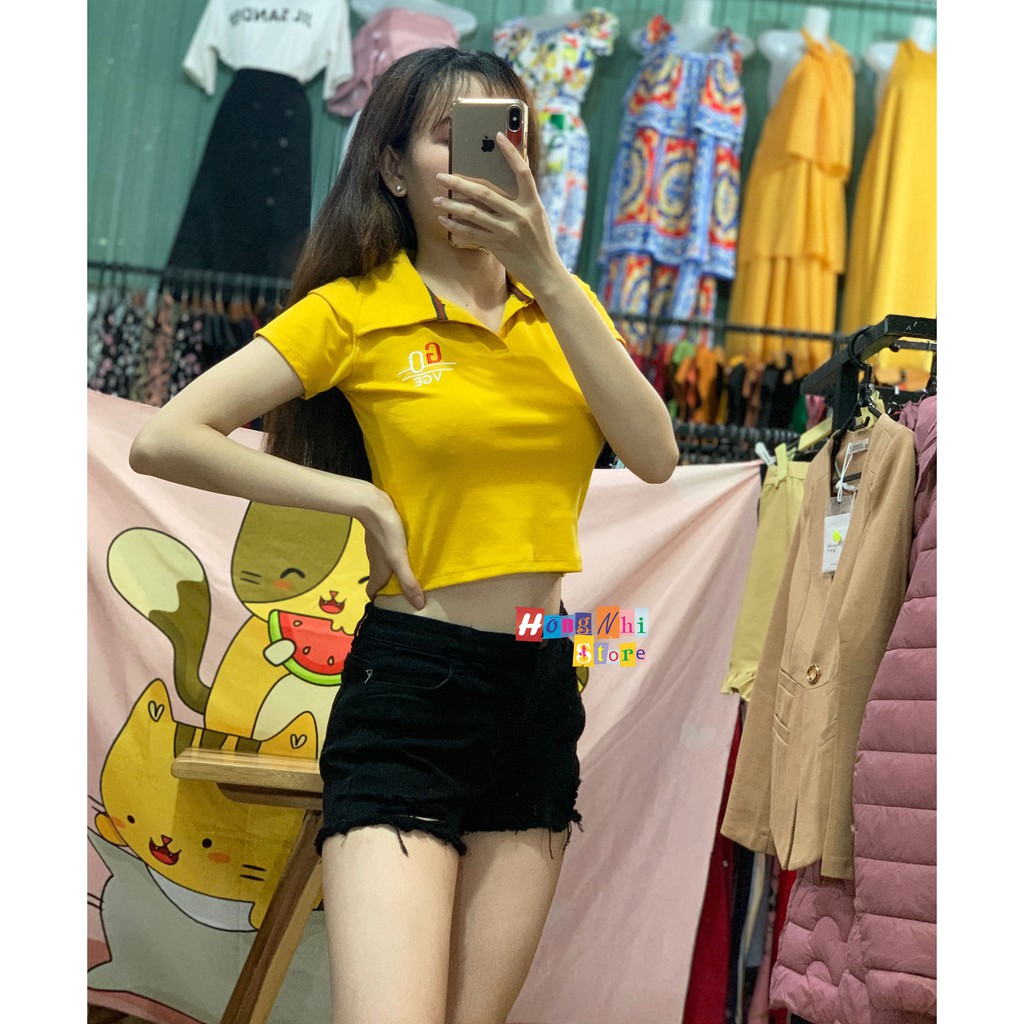 QUẦN ĐÙI NỮ SHORT JEAN ĐEN CO GIÃN LƯNG CAO RÁCH