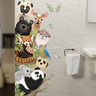 Decal dán tường con vật ngộ nghĩnh A234