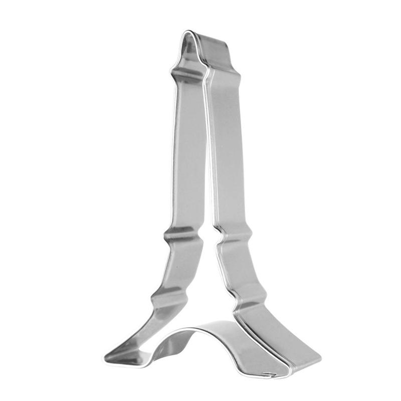 2 Khuôn Cắt Bánh Quy Hình Tháp Eiffel Bằng Thép Không Gỉ