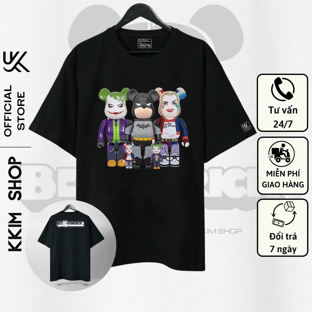 Áo Thun Tay Lỡ BearBrick, Áo phông unisex Form rộng Oversize, chất liệu Cotton. KKIMSHOP