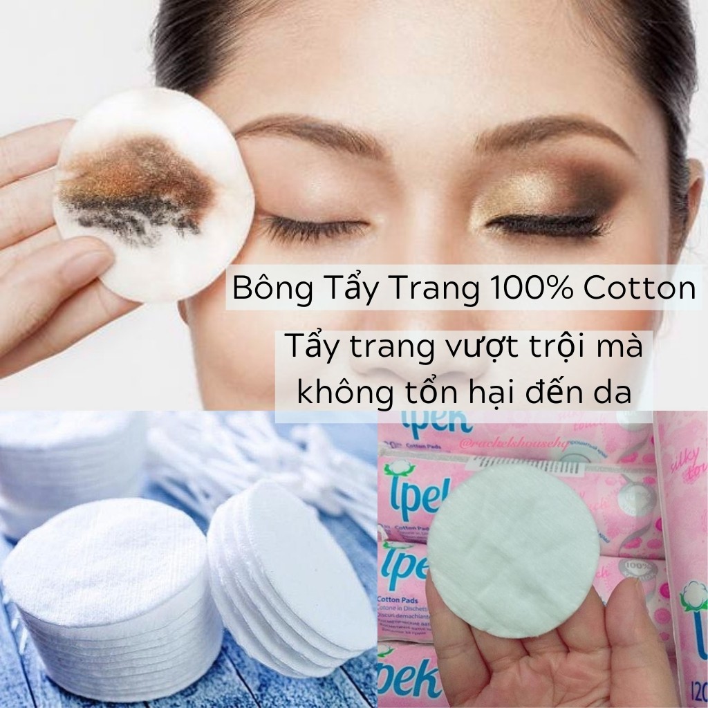 Bông Tẩy Trang IPEK THỔ NHĨ KÌ Công Nghệ Dệt 2 Lớp Tẩy Trang Hiệu Quả (130 miếng) | BigBuy360 - bigbuy360.vn