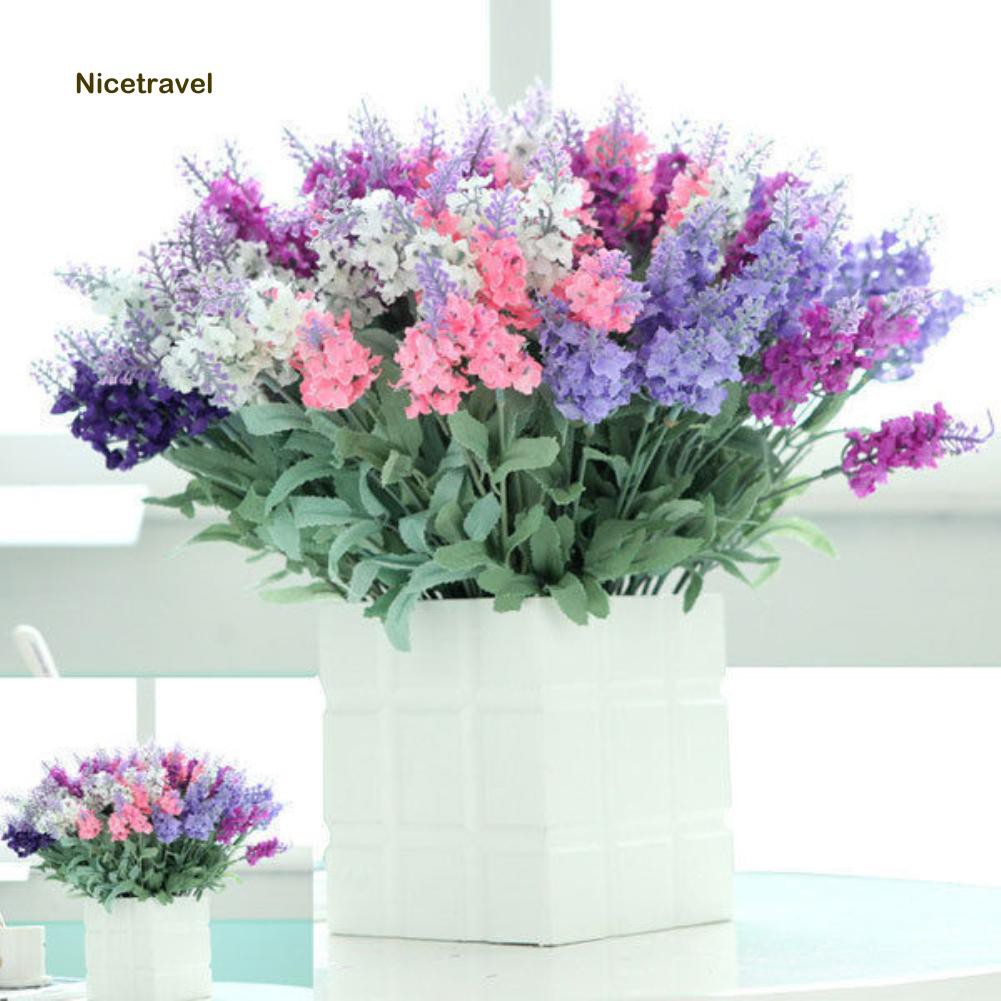 Bó hoa giả 10 cành hoa Lavender trang trí nhà cửa