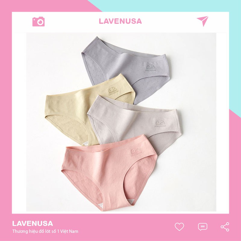 Quần lót nữ kháng khuẩn cotton cao cấp không đường may QL12