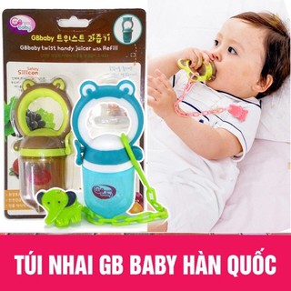 Túi nhai ăn dặm chống hóc cho bé GB Baby Hàn Quốc (hàng chính hãng có logo in trên thân bình)