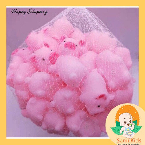 Đồ chơi trẻ em, đồ chơi hình lợn hồng kêu chip chip squishy mini cho bé trai bé gái SAMI KIDS