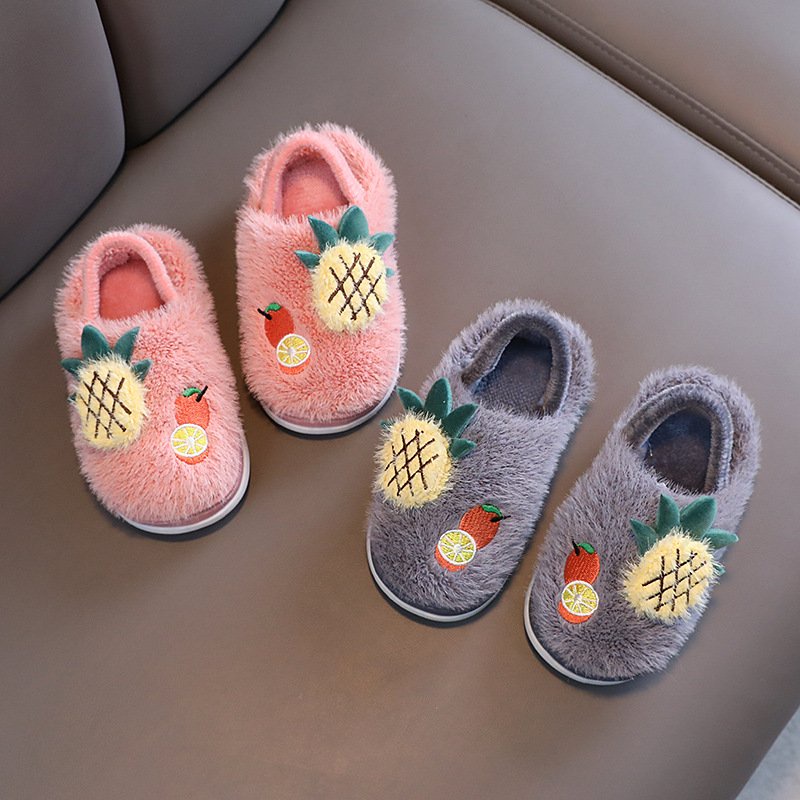 THANH LÝ : Dép Bông Đi Trong Nhà Cho Bé Trai, Gái Họa Tiết Trái Thơm