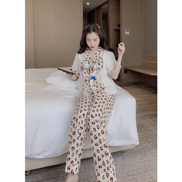 Đồ Bộ Pijama Nữ Lụa Mango Cao Cấp,Tay Ngắn Quần Dài,Chất Vải Mềm Mịn,Siêu Mát MG04 | BigBuy360 - bigbuy360.vn