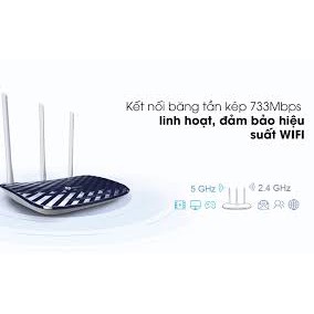 TP-Link AC 750Mbps Bộ phát wifi không dây (Thiết bị mạng) - Archer C20 - Hàng Chính Hãng đổi mới trong 24 tháng bảo hành