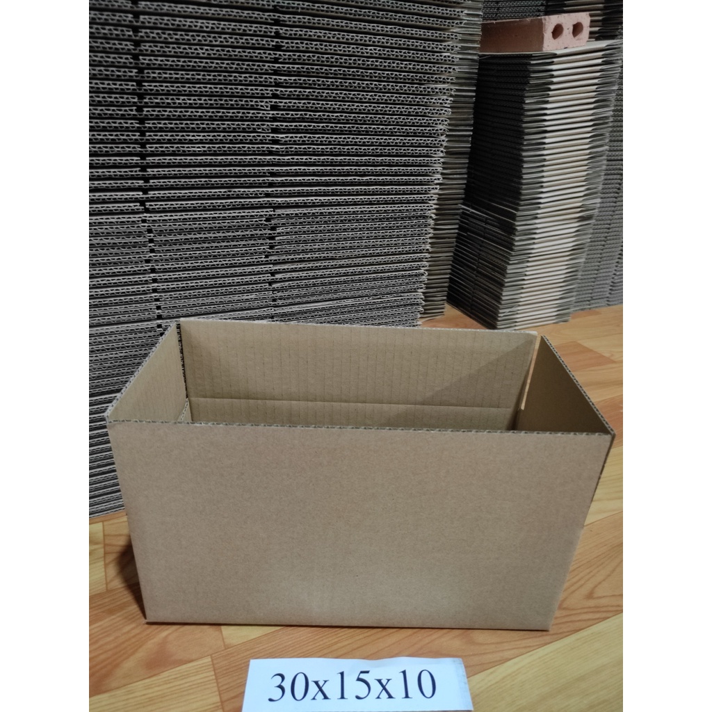 Thùng hộp carton đóng hàng 30x15x10 bộ 10 không in