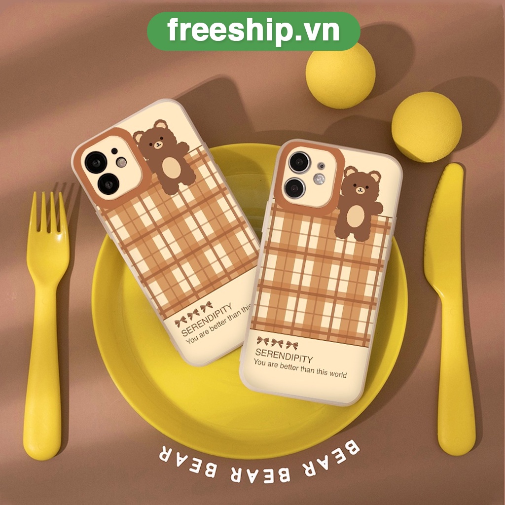 Ốp Điện Thoại iphone Serendipity Màu nâu trending ốp vuông iphone 7/7Plus/X/Xs Max/11/11 Promax/12 Pro Max 13 pro max