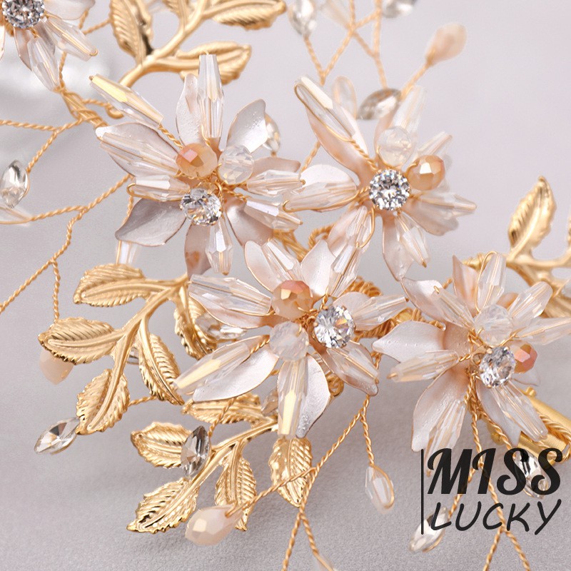 Kẹp tóc dạng dây ruy băng thời trang thanh tú cho cô dâu