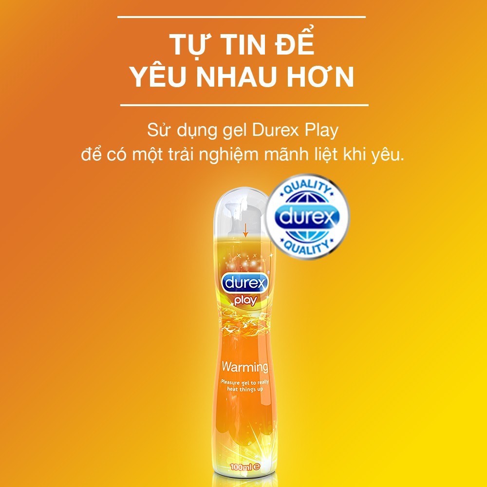 [Chính hãng] Gel Bôi Trơn tạo độ ẩm cao cấp Durex Play Warming - 100ml