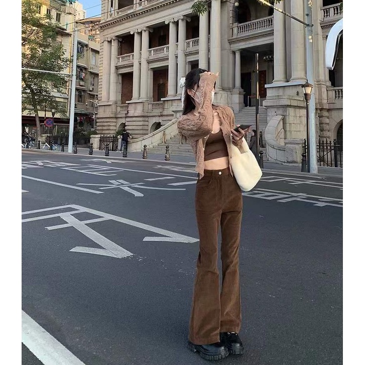 Quần Dài Nữ Ống Loe Thời Trang Hàn Quốc