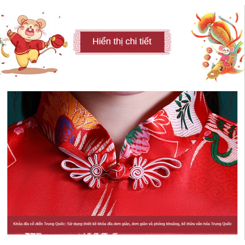 Đầm Hán Phục Phong Cách Trung Hoa Cổ Điển Thời Trang Xuân Thu Hàng Mới 2023 Dành Cho Bé Gái