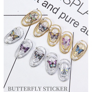 Sticker bướm 3D gắn trang trí móng