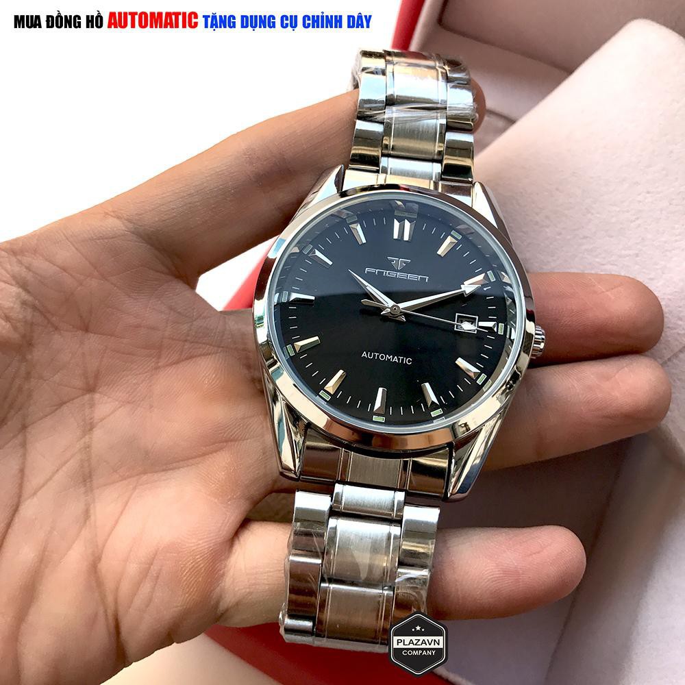 Đồng hồ nam cơ tự động FNGEEN automatic, chống nước chống xước, có lịch ngày.