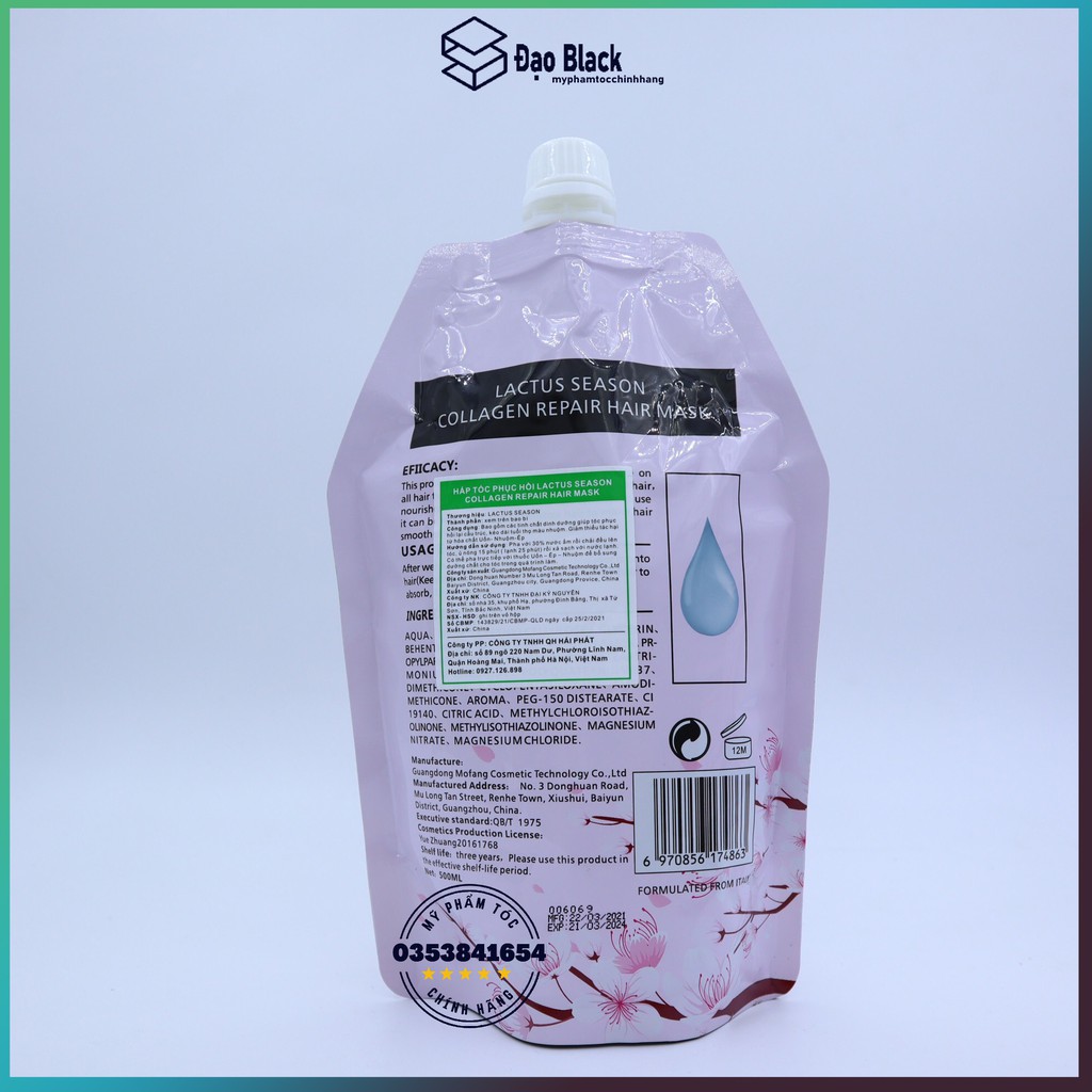 Kem ủ tóc collagen Lactus season dầu hấp tóc phục hồi hư tổn QH lactusseason, mỹ phẩm tóc chính hãng DT10 | BigBuy360 - bigbuy360.vn