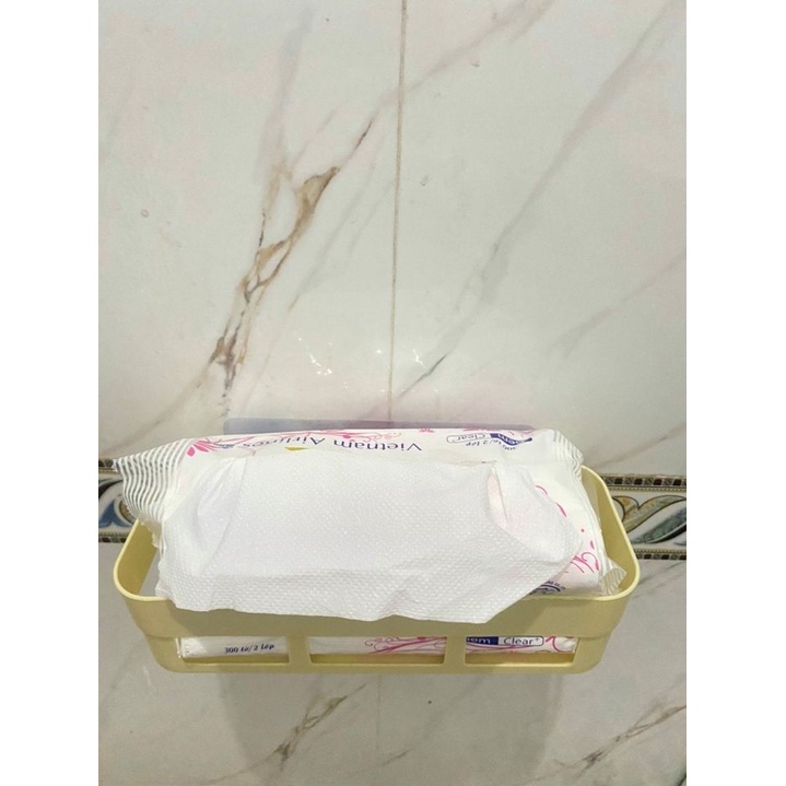 Kệ để đồ nhà tắm, nhà bếp dán tường hình chữ nhật