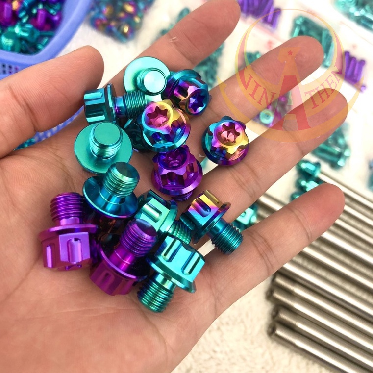 Ốc chân gương Titan Gr5 SALAYA lắp Wave, Dream, Sirius, Exciter, Winner