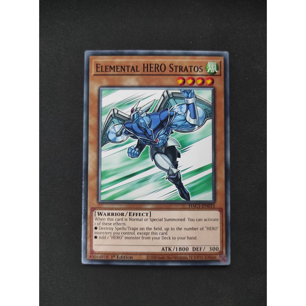 (YGO-TCG)1 lá thẻ bài Elemental HERO Stratos - HAC1-EN015 - Common
