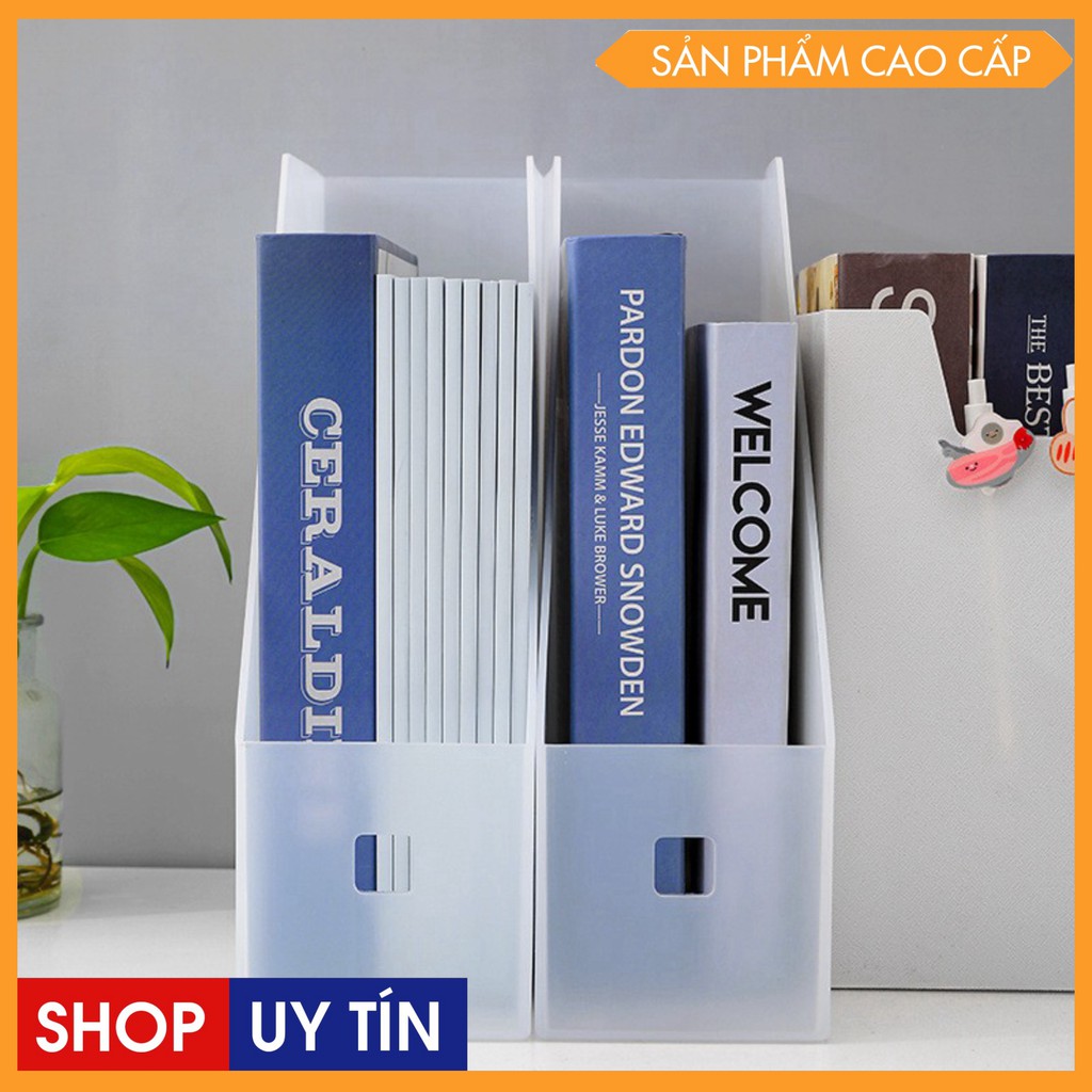 Hộp đựng sách VÁT, khay đựng tài liệu sách văn decor bàn học, trang trí bàn học 10*24*27cm