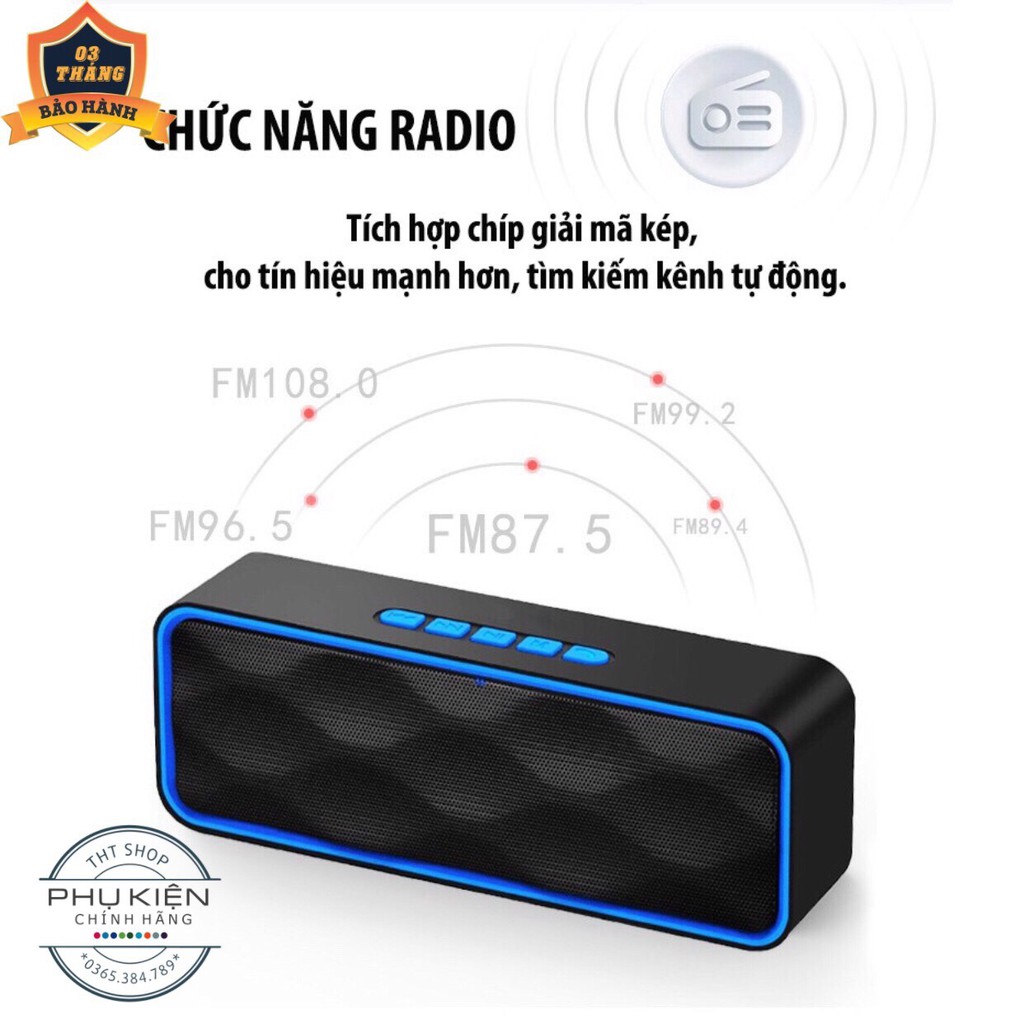 [GIÁ SỐC FREESHIP] Loa Bluetooth SC211  Siêu Trầm, Tích Hợp Loa Kép Cho ÂM Thanh Sống Động, Sắc Nét