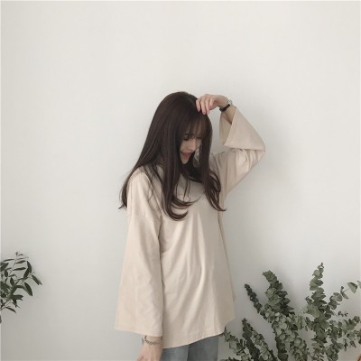 (Sẵn) áo thun tay dài ulzzang áo thu đông áo phông trơn dài tay mỏng form rộng tay rộng free size | BigBuy360 - bigbuy360.vn