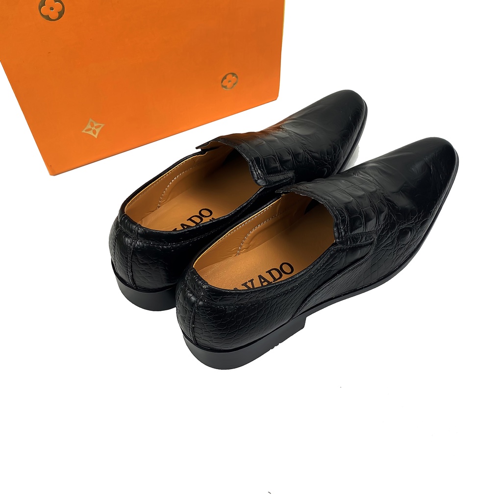 Giày tây nam | in vân cá sấu nổi bật phần thân giày , đế cao su được khâu chỉ gai chắc chắc mã