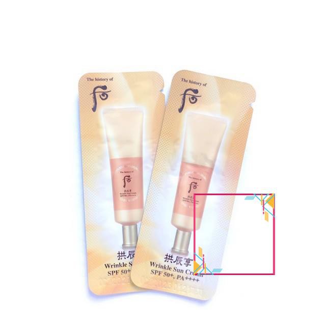 GÓI KEM CHỐNG NẮNG CHỐNG NHĂN WHOO JIN HAE YOON WRINKLE SUN CREAM SPF50+/PA+++