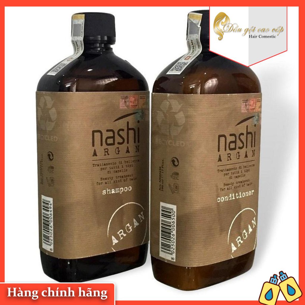 🍂[CHÍNH HÃNG 100%]🍂 DẦU GỘI XẢ PHỤC HỒI HƯ TỔN NASHI ARGAN 500ML 🌹