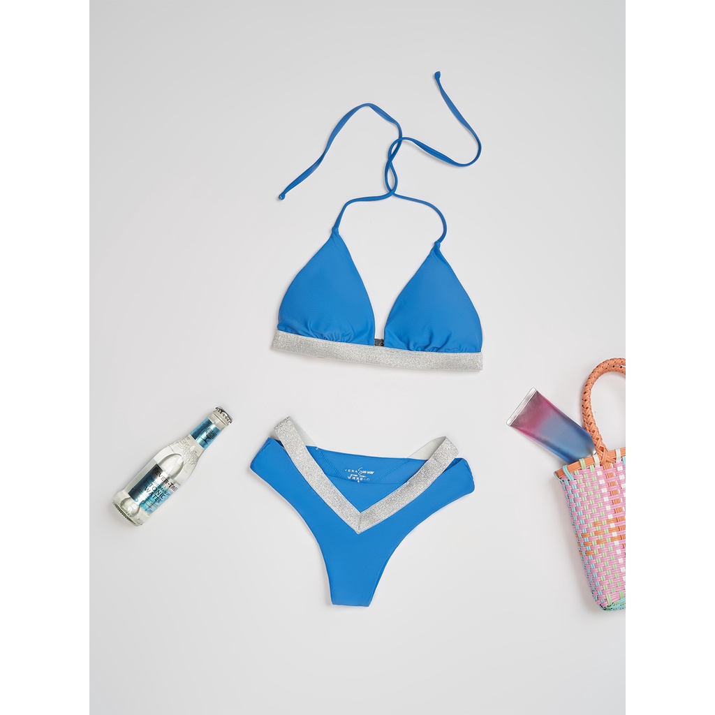 Bikini đi biển VERA  2 mảnh sexy, đồ bơi nữ bản lưng phối chữ V cách điệu Vibes- 0434