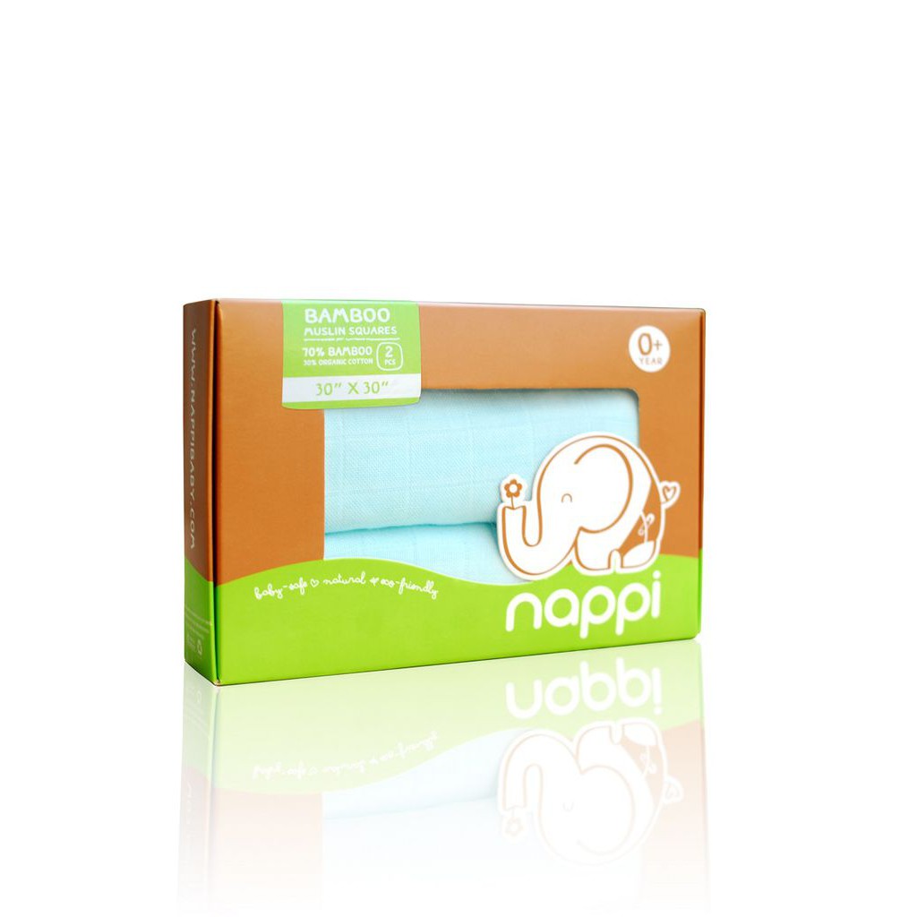 Khăn sợi tre đa chức năng Nappi 77cm*77cm 2c/hộp