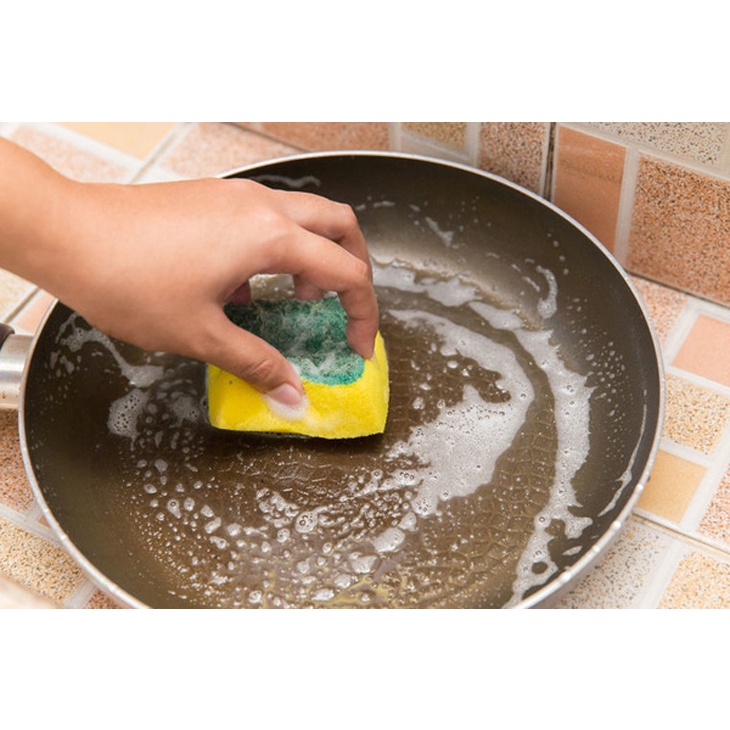Miếng bọt biển 2 mặt xanh vàng-Cọ rửa chén dĩa, đánh xoong nồi chảo sạch sẽ, tiện dụng nhà bếp VS STORE