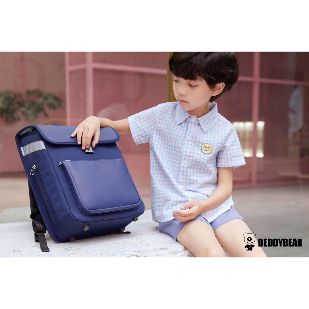 HOT Balo Beddybear Royal Xanh Dương dành cho Bé Cấp 1 từ 06 tuổi trở lên -GZ-XANHDUONG. Kích thước 29 x 37 x 17 cm