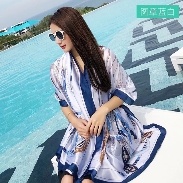 Khăn choàng lụa thanh lịch size 90x180cm