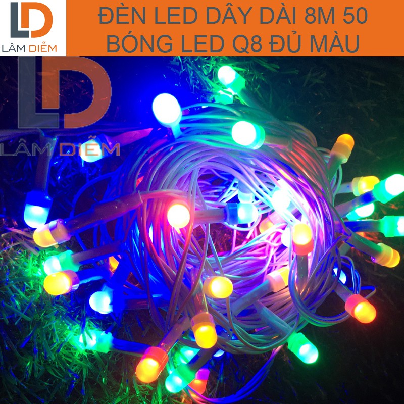 Đèn trang trí led dây chớp dài 8m 40 bóng lớn kiểu