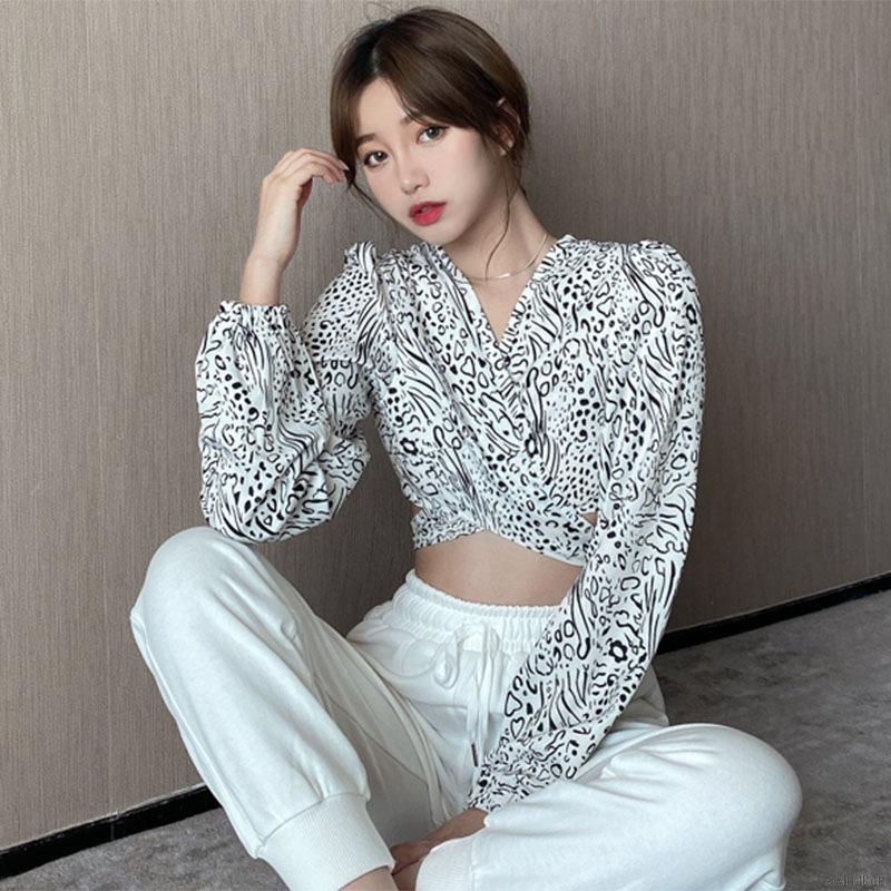 Áo Croptop Tay Dài Hở Lưng Cột Nơ Thời Trang Quyến Rũ Cho Nữ