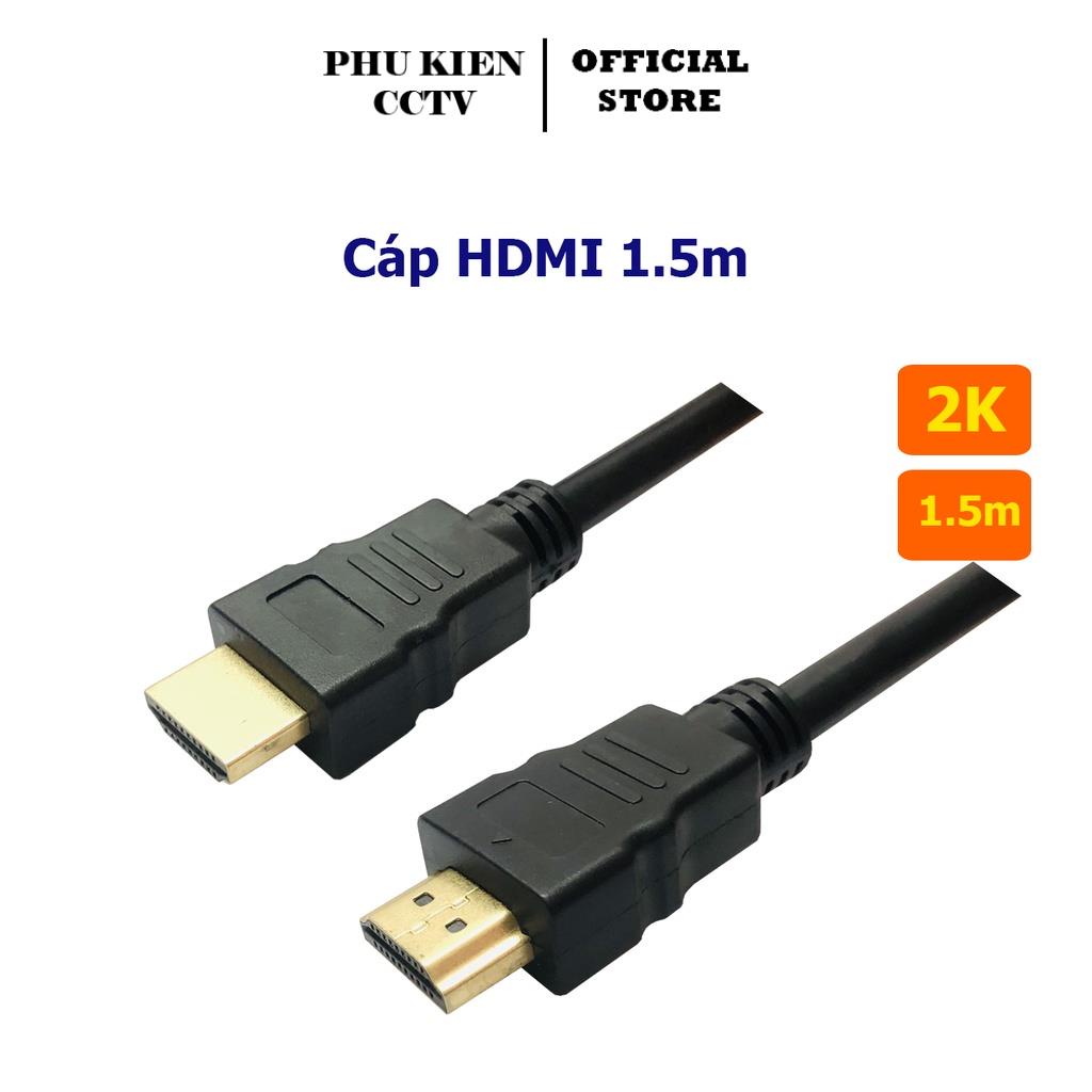 Dây HDMI tròn 1.5m chuẩn hình ảnh 2K dùng cho camera máy tính