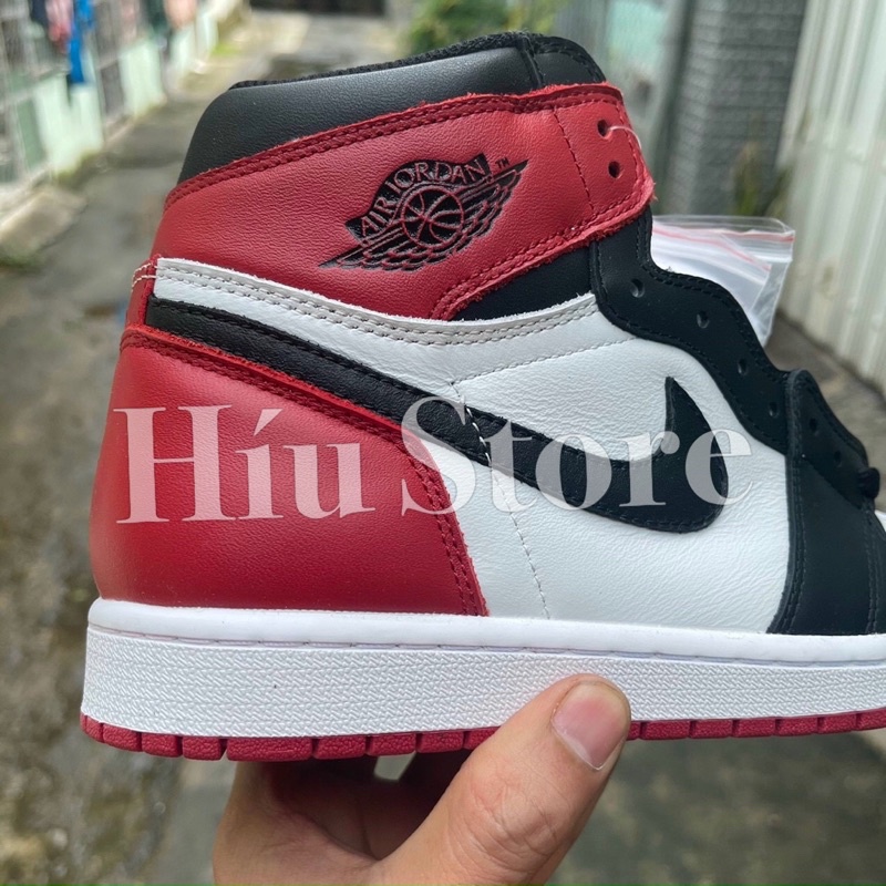 (Híu)Giầy Thể Thao Air Jordan Retro High |Đen Đỏ Trắng|Da Đẹp