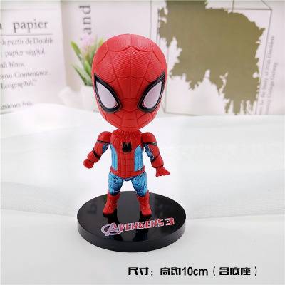 Set 6 mô hình nhân vật siêu anh hùng Marvel trang trí bánh kem