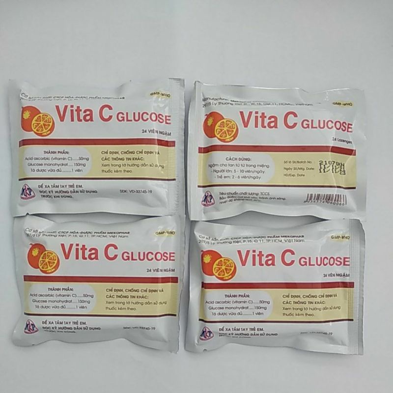 Kẹo Vitamin C cho người lớn và bé (hộp 24 viên)