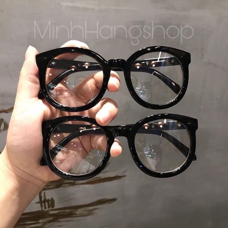 Kính Tròn Viền Đen To Roman Holiday👓