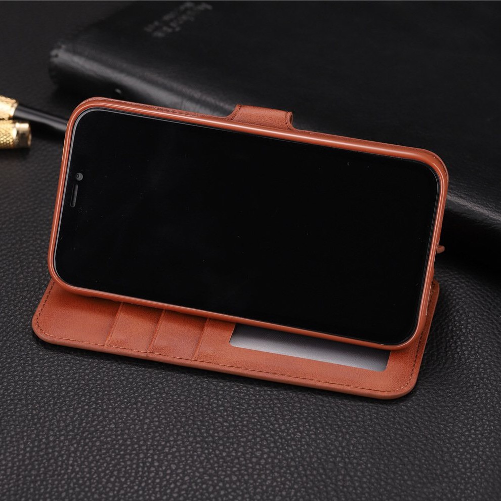 Bao da ốp Samsung Note10 Plus + Note 10 Lite gập nắp, kèm ví kẹp tiền, chất da mịn, mềm - azns | BigBuy360 - bigbuy360.vn