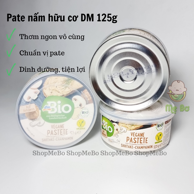 [Đức] Pate nấm hữu cơ DM 125g (cho bé từ 10 tháng tuổi)