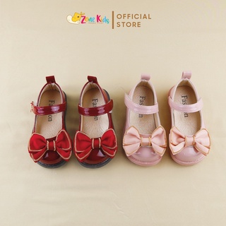 Giày búp bê da bóng đính nơ cho bé gái Zonekids - B31