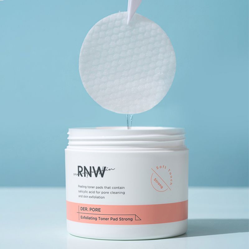 Hộp 60 Bông Toner Pad BHA RNW Tẩy Tế Bào Chết Kiểm Soát Dầu Thừa Se Khít Lỗ Chân Lông
