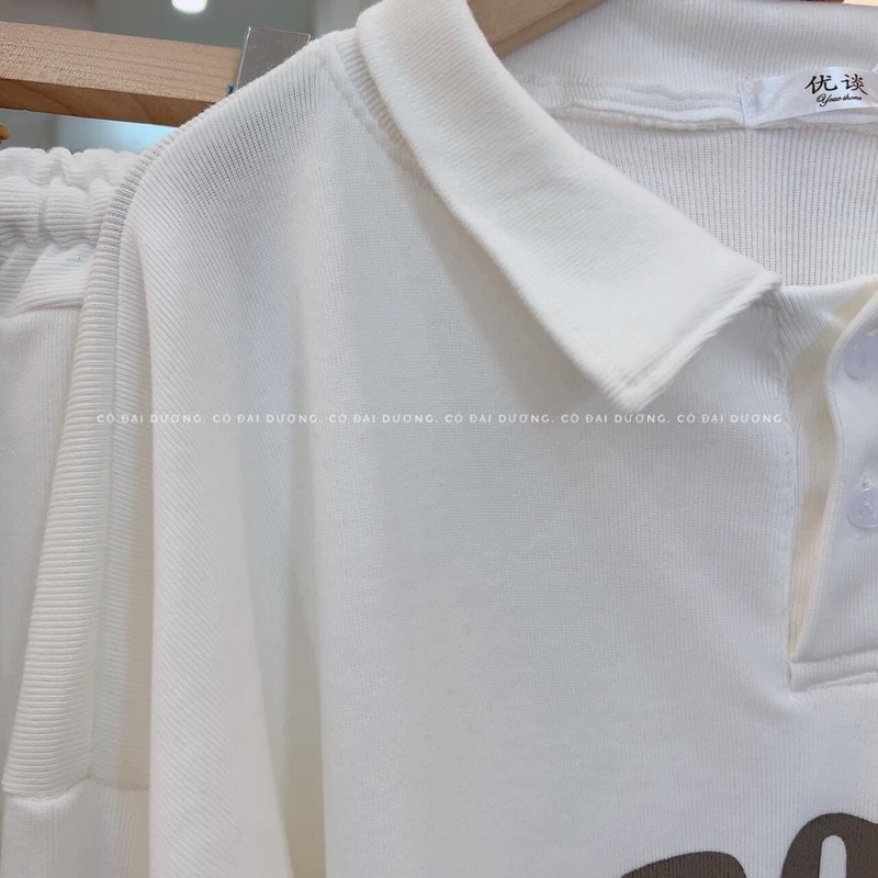 [SẴN-ẢNH THẬT] Sét Bộ Thể Thao Áo Polo NAMED Dáng Rộng Kèm Quần Unisex Chất Bo Tăm Dầy Dặn